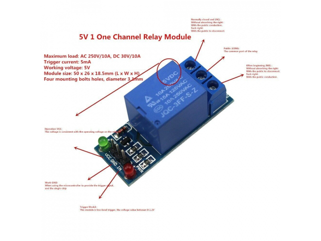 Релейный модуль для arduino с оптроном на выходе 5 В.